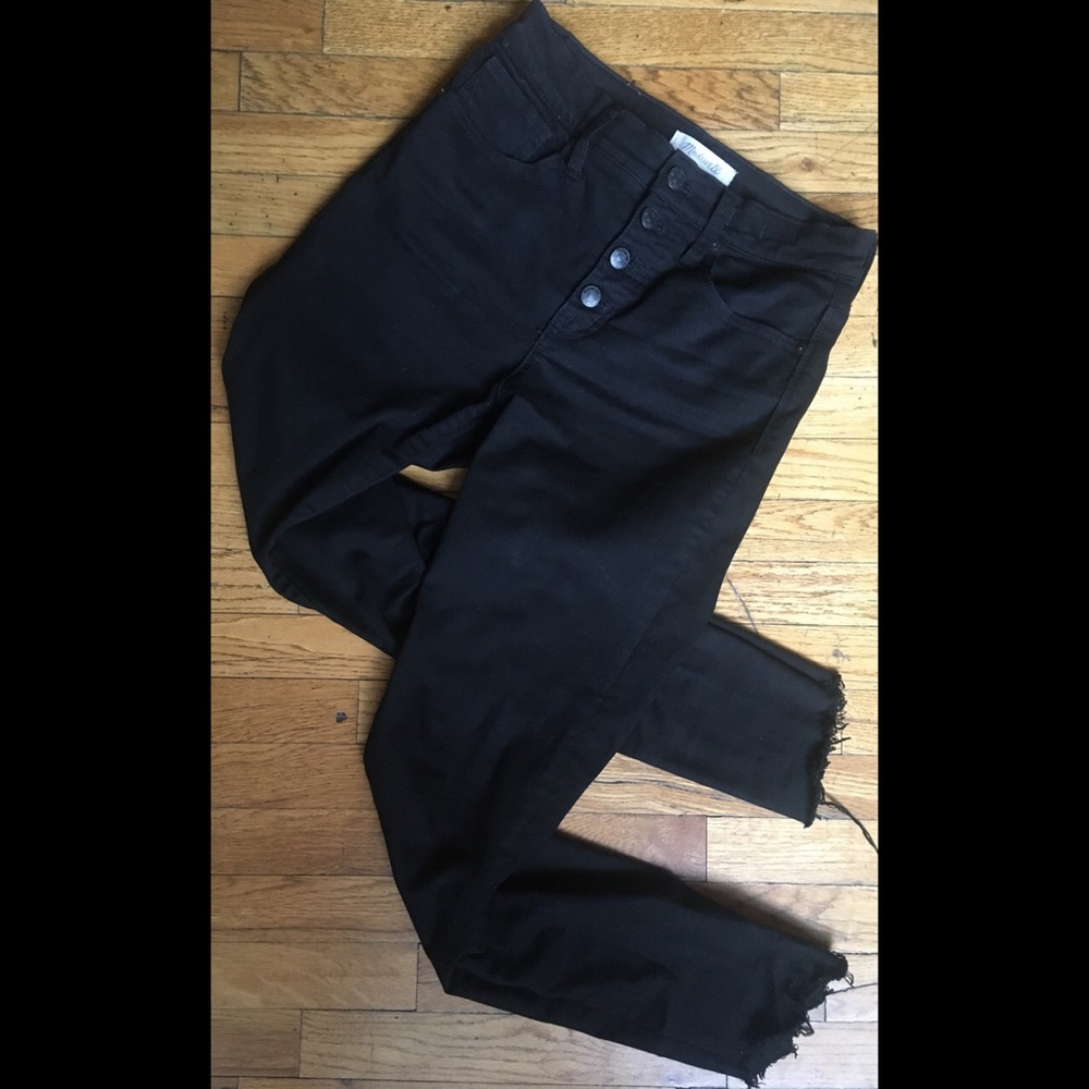 Madewell 10” High Rise, Button Fly, Raw Hem Jeans